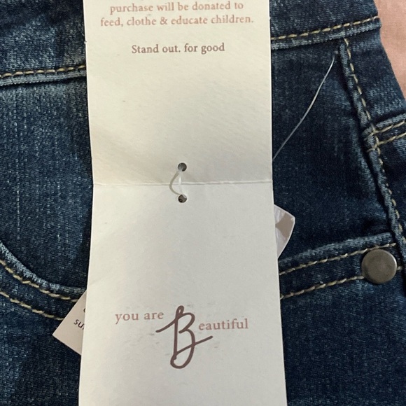 A Beautiful Soul Short Denim Boho Stonewashed Costal Cowgirl Skirt Sz 18/20 NWT - Picture 11 of 11